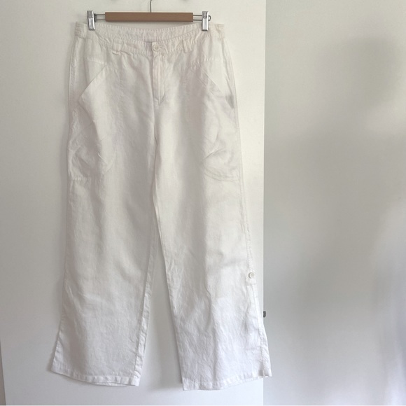 Witchery 100% pure linen white pants Size 12 - Picture 2 of 6
